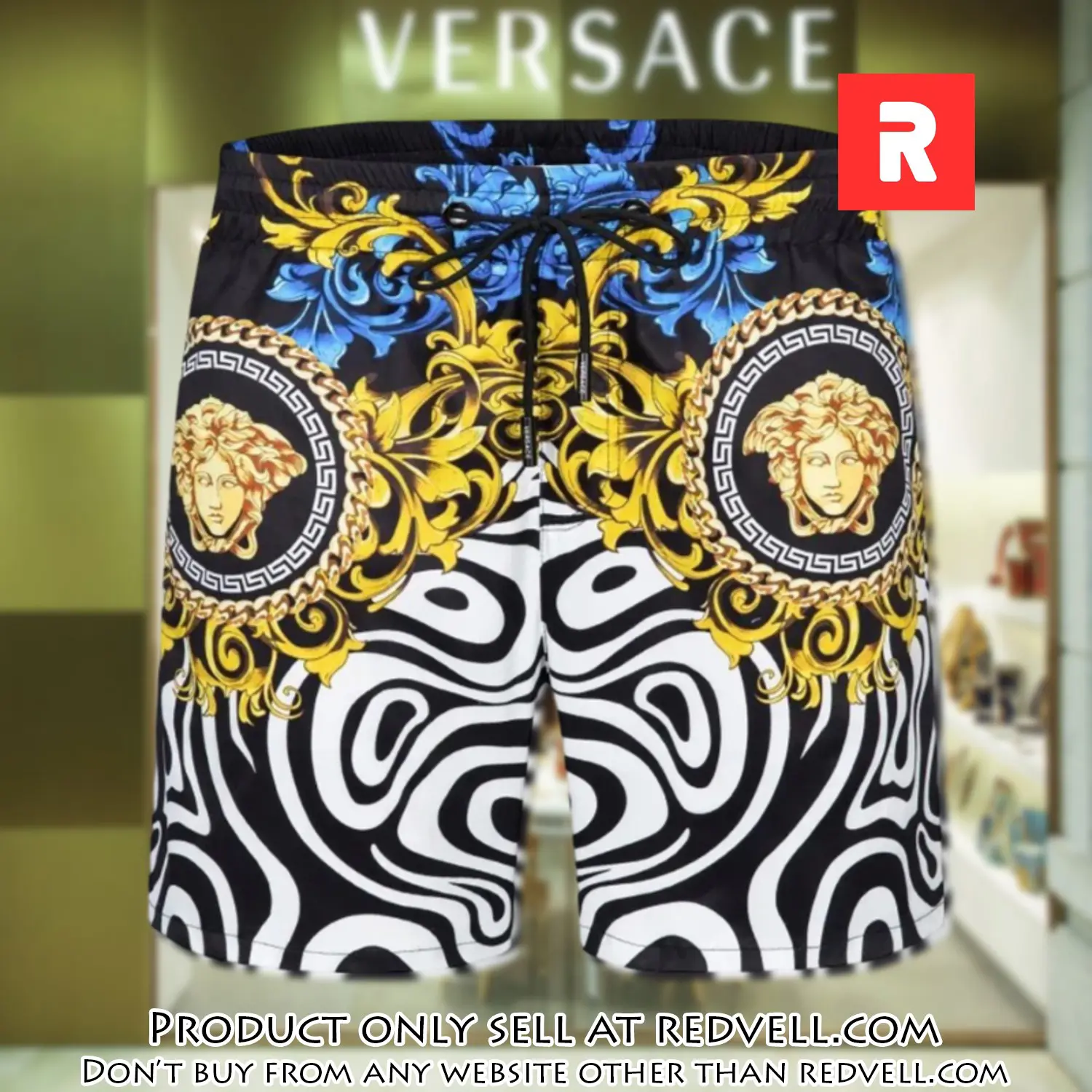 Versace new 3d luxury all over print shorts pants for men rv4632526